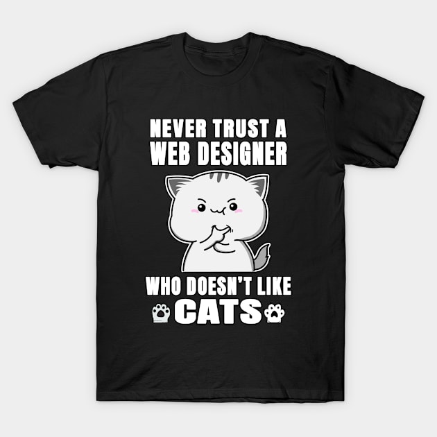 Web Designer Works for Cats Quote T-Shirt by jeric020290